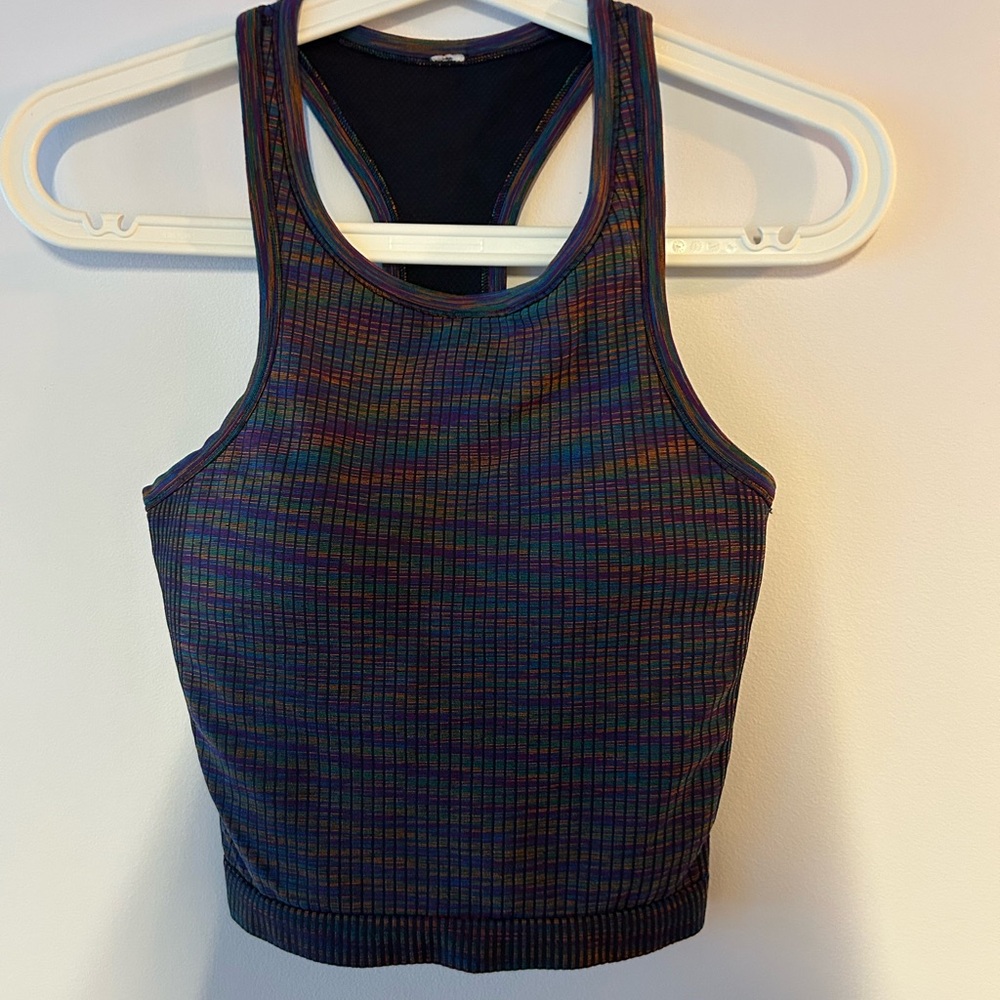 Lululemon ebb to street cropped racerback top